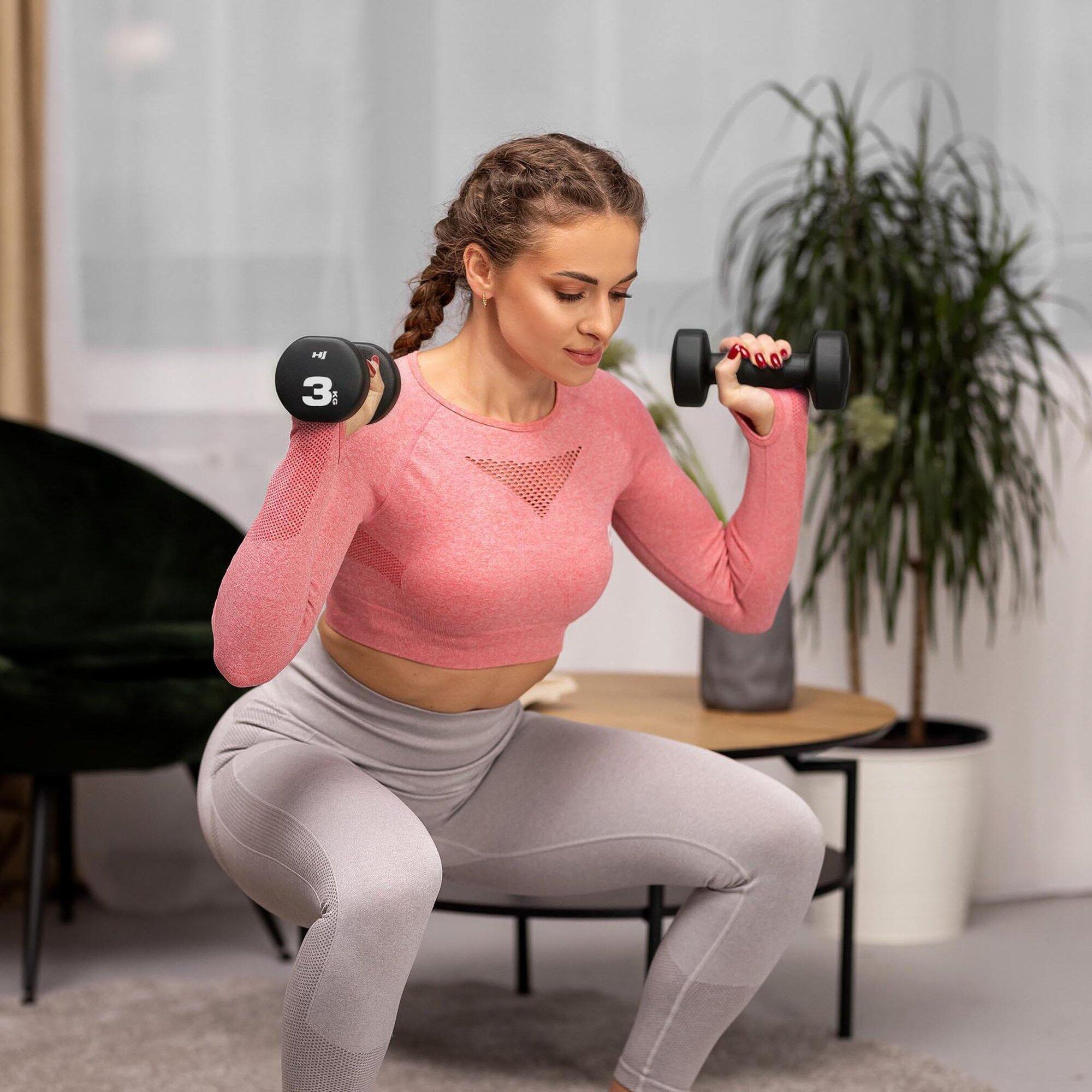 Sada kulatých fitness činek se stojanem 12kg 6/7