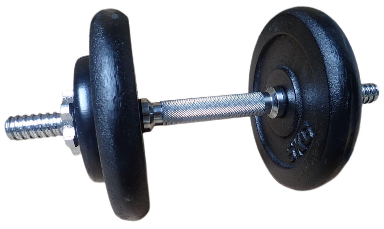ACRA Jednoruční nakládací činka 15 kg, kotouče 30 mm