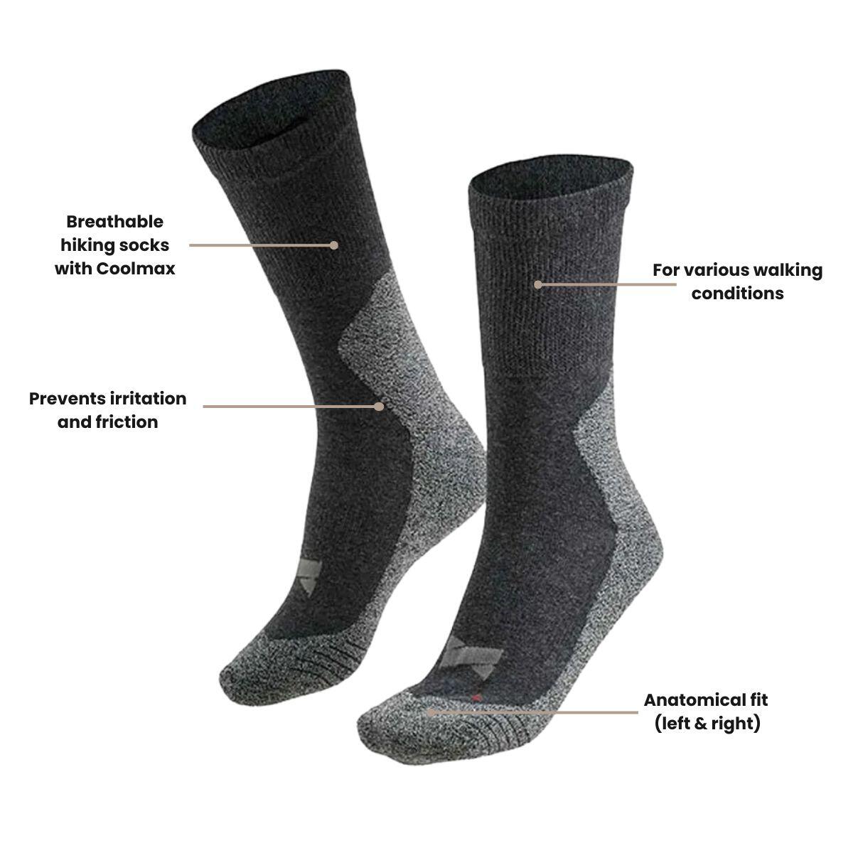 Xtreme Calcetines Montaña 2-pack Multi Antracita 3/7