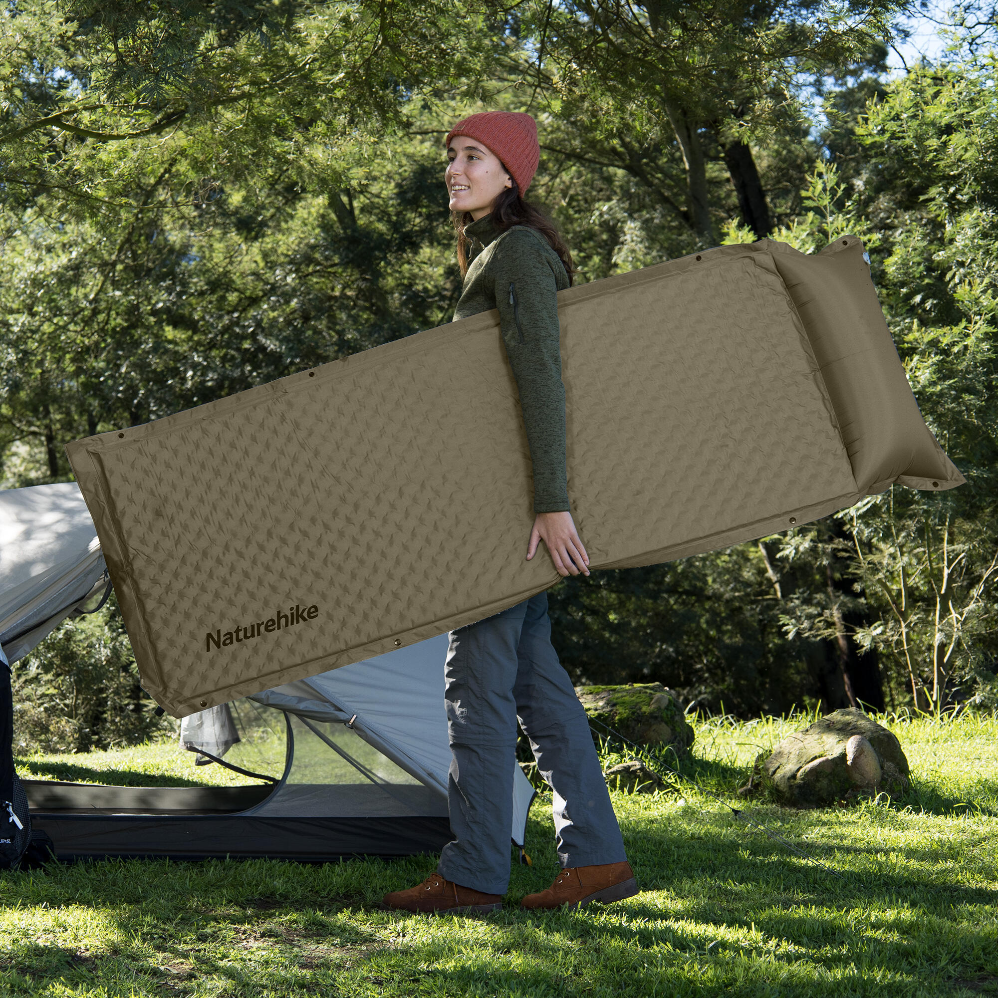 Naturehike self-inflating sleeping pad with inflatable pillow 3/7