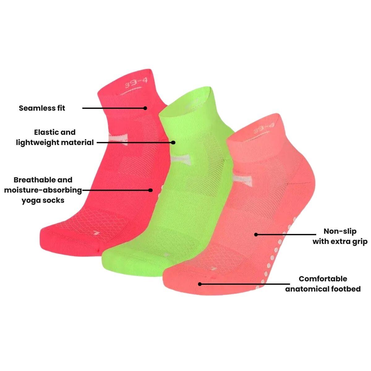 Xtreme Calcetines Yoga 6-pack Neón 3/7