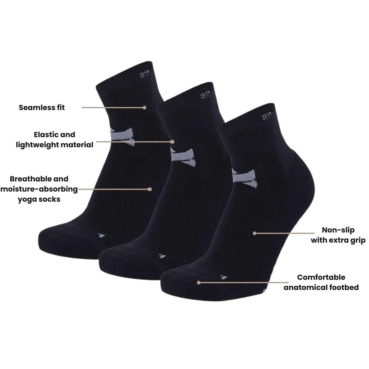 Xtreme Calcetines Yoga 6-pack Azul Marino 3/7