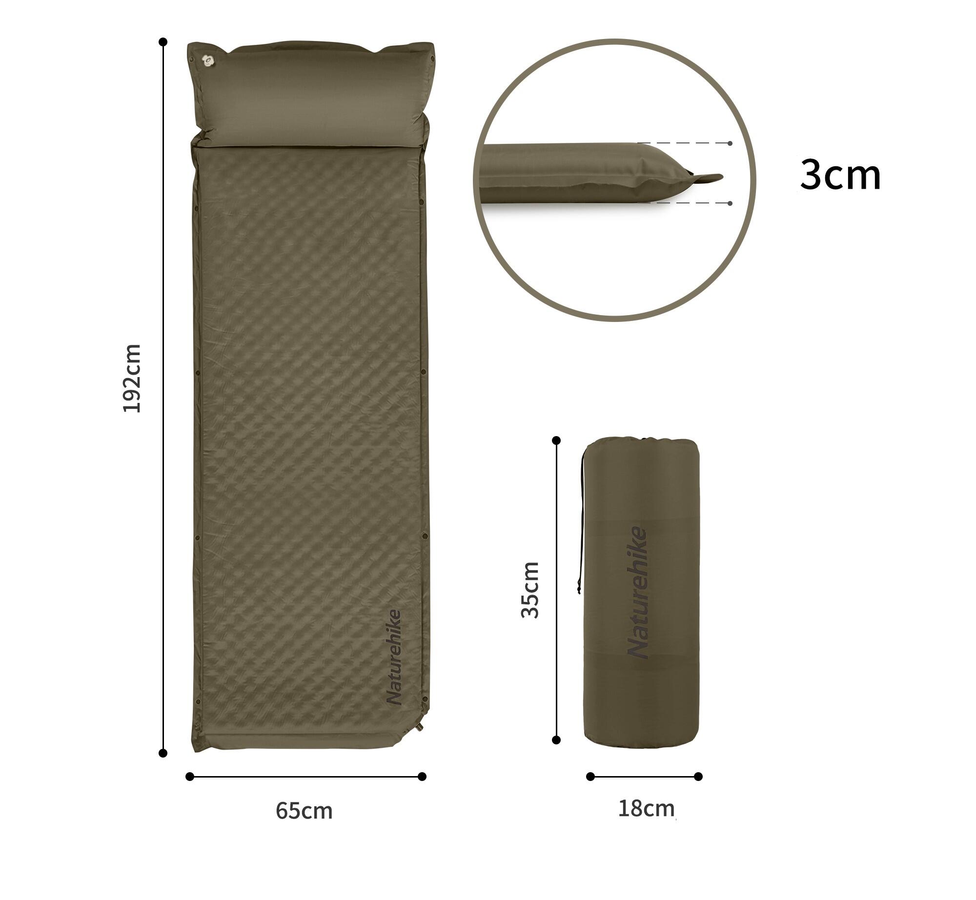 Naturehike self-inflating sleeping pad with inflatable pillow 4/7