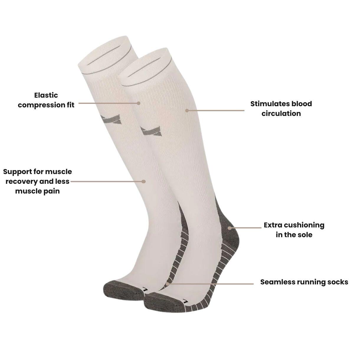 Xtreme calcetines de compresión running 6-pack multi Blanco 3/7