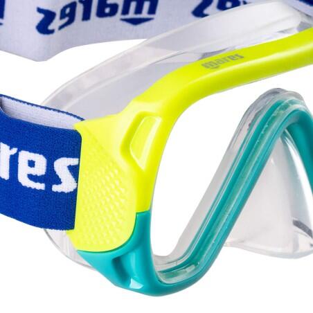 Maschera da snorkeling per bambini KEEWEE Jr. Aqua White Clear 3/4