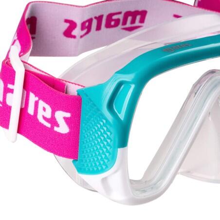Maschera da snorkeling per bambini KEEWEE Jr. Aqua White Clear 4/4