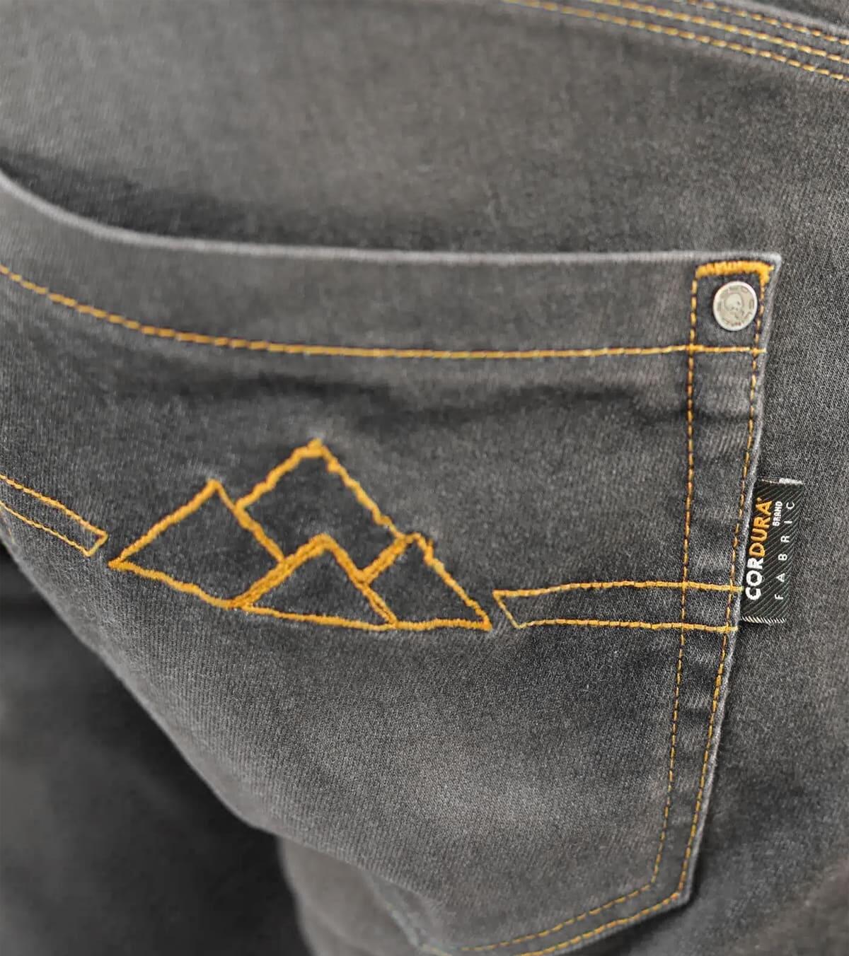 Pantalón Vaquero de Montaña y Escalada Robusto con Cordura Mohawk Hombre Gris 2/5