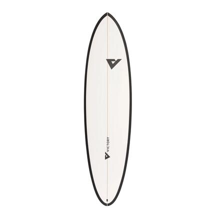 Victory Surfboards - Midlength 6'8 - Epoxy - Futures - Matte Black / White