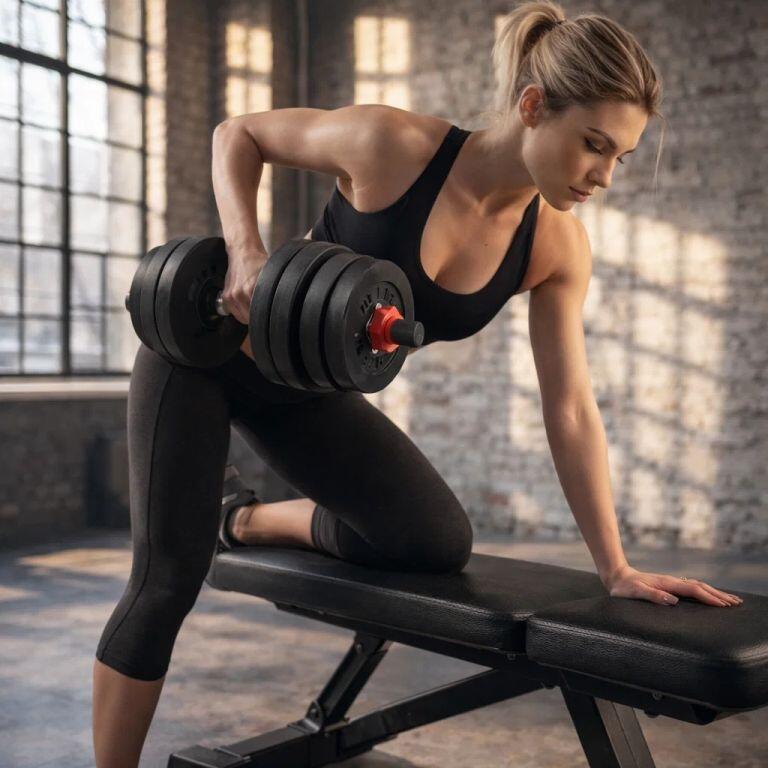 Nastavitelná nakládací činka 2v1 jednoruční i obouruční posilování 5/7