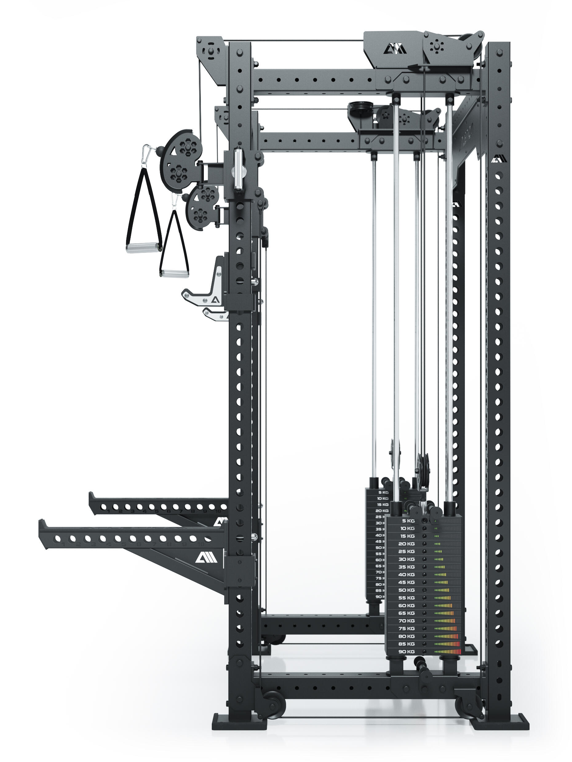 R8-Bradley Kabelzug Station | 2x95kg seitlichen Gewichtsblocks | Mittel 3/7