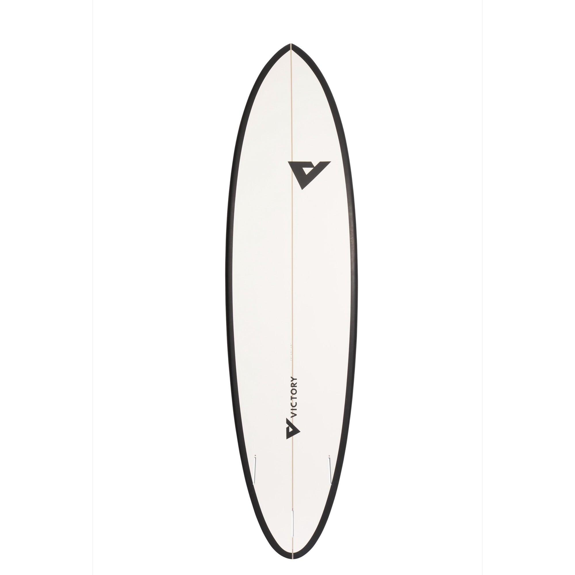 Victory Surfboards - Midlength 6'8 - Epoxy - Futures - Matte Black / White 2/4