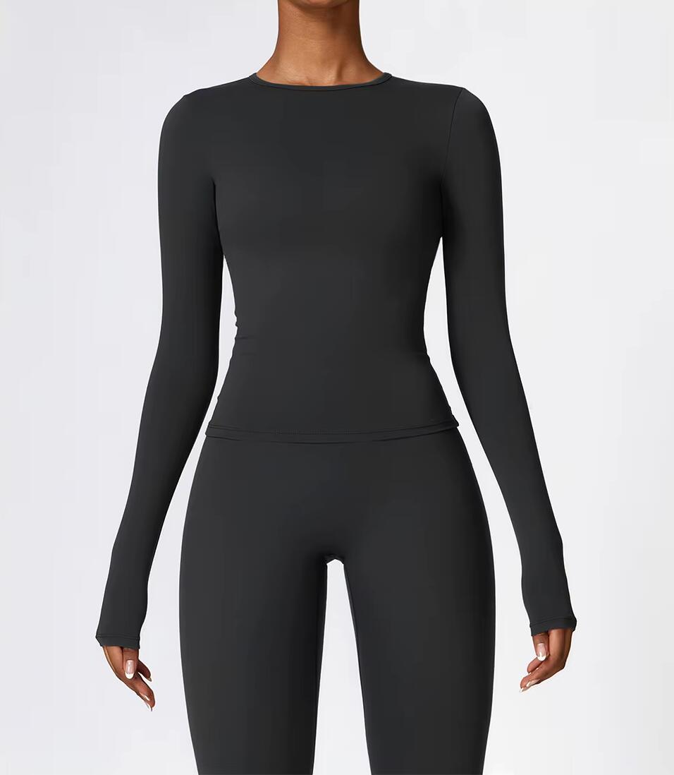 Completo intimo termico da donna, maglietta a compressione a maniche lunghe 2/7