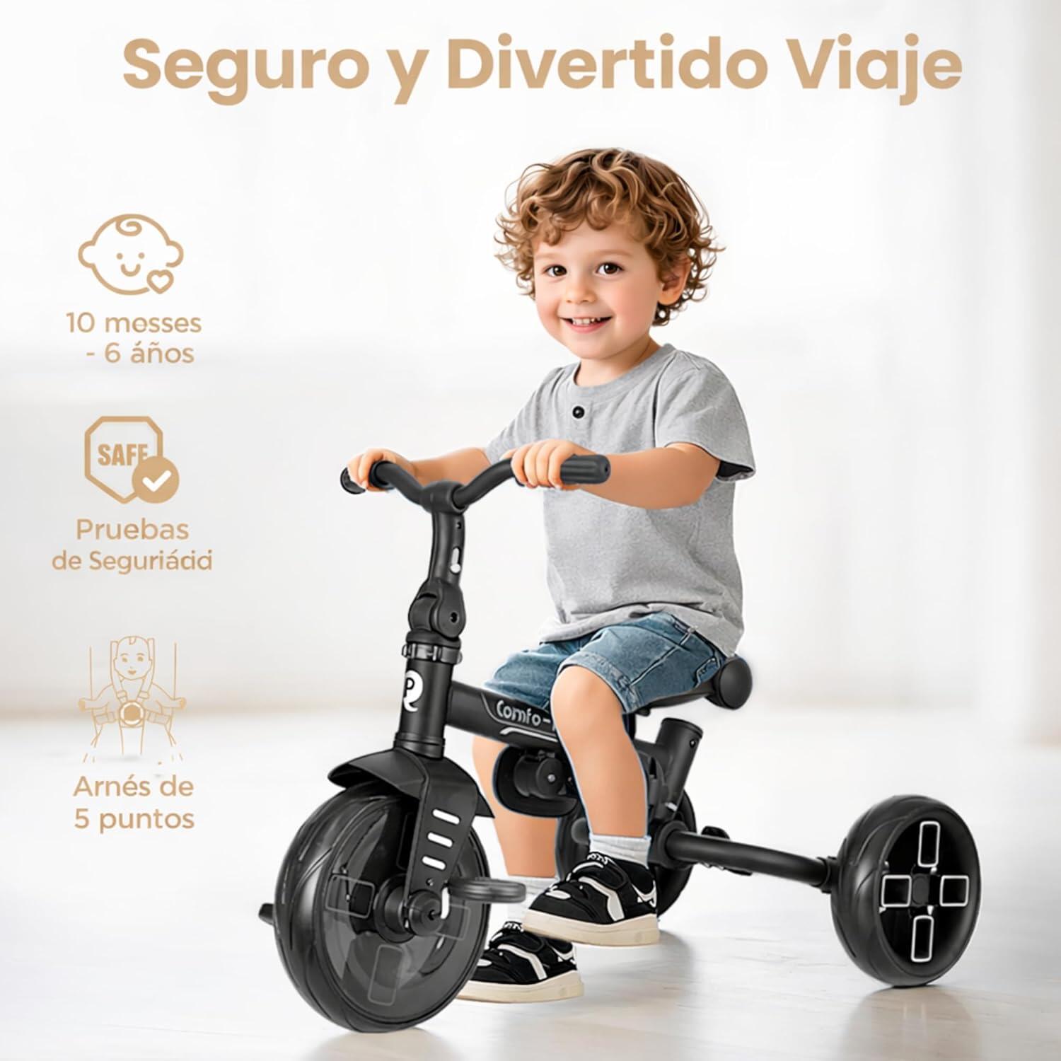 Devessport - Triciclo Evolutivo Qplay Comfo Max 8 em 1 Bege / 10-72 meses 4/7