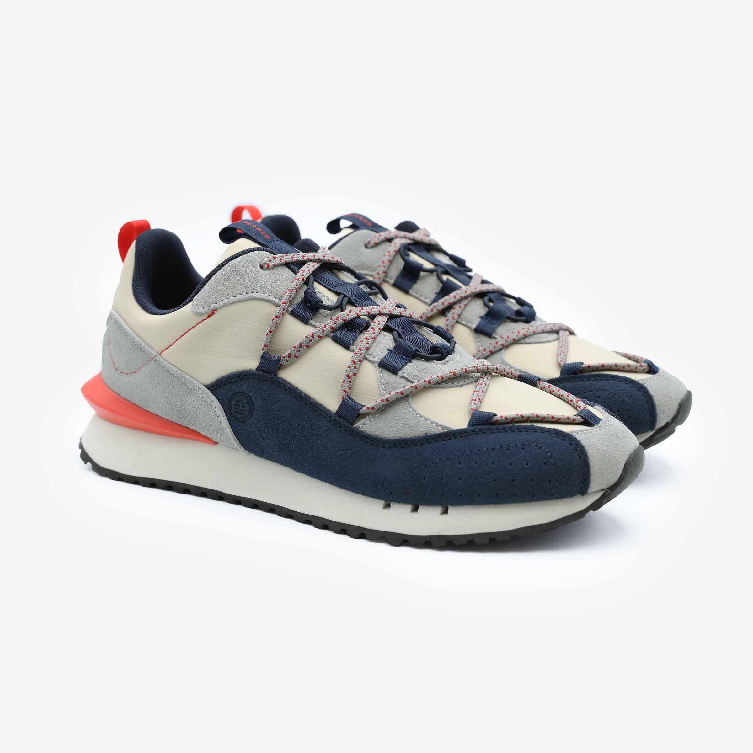 Sneakers Appolo blu navy, grigio e rosso 1/6