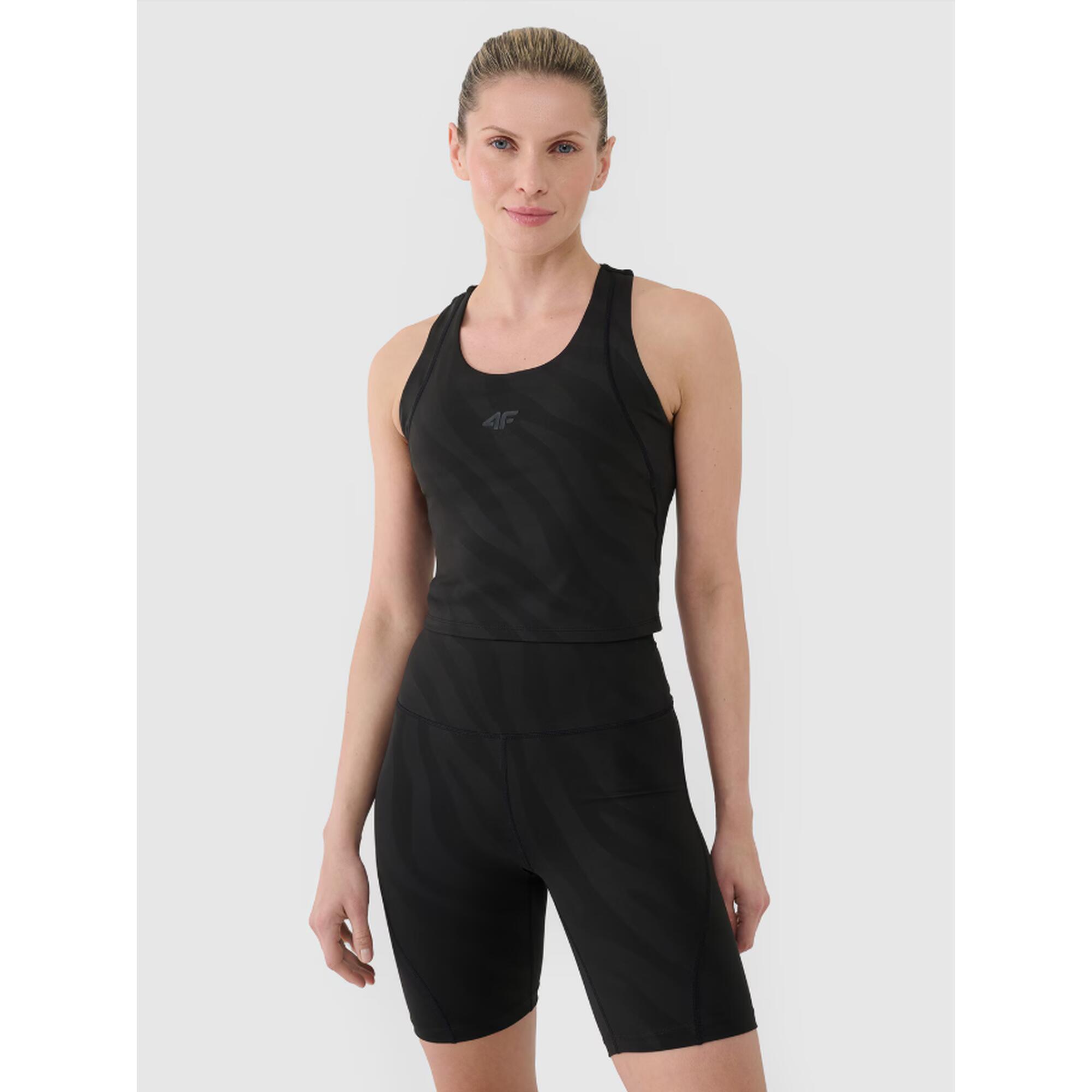 4F Dámské sportovní tričko crop top 4F