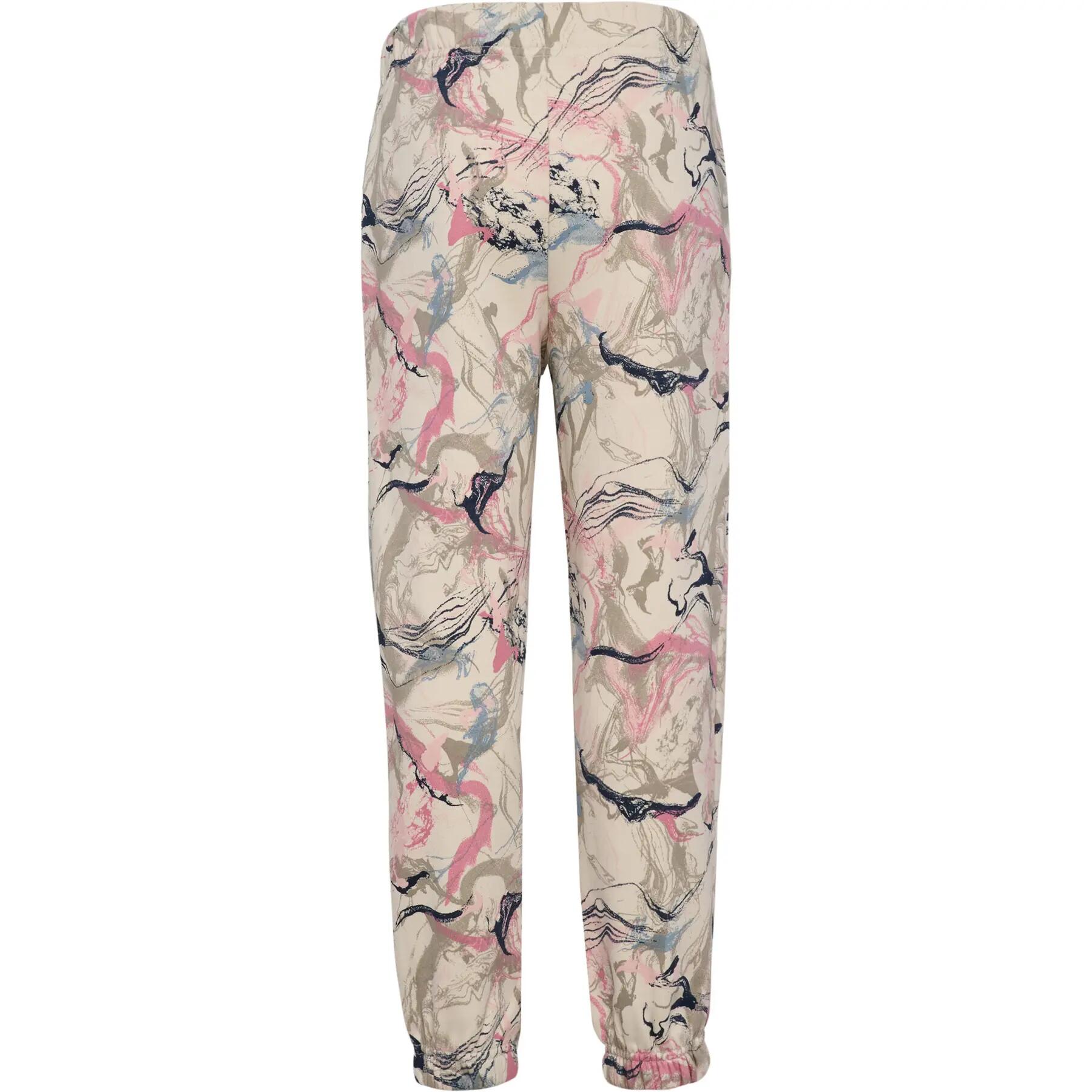 Pantalon taille haute fille Hummel AOP 3/4
