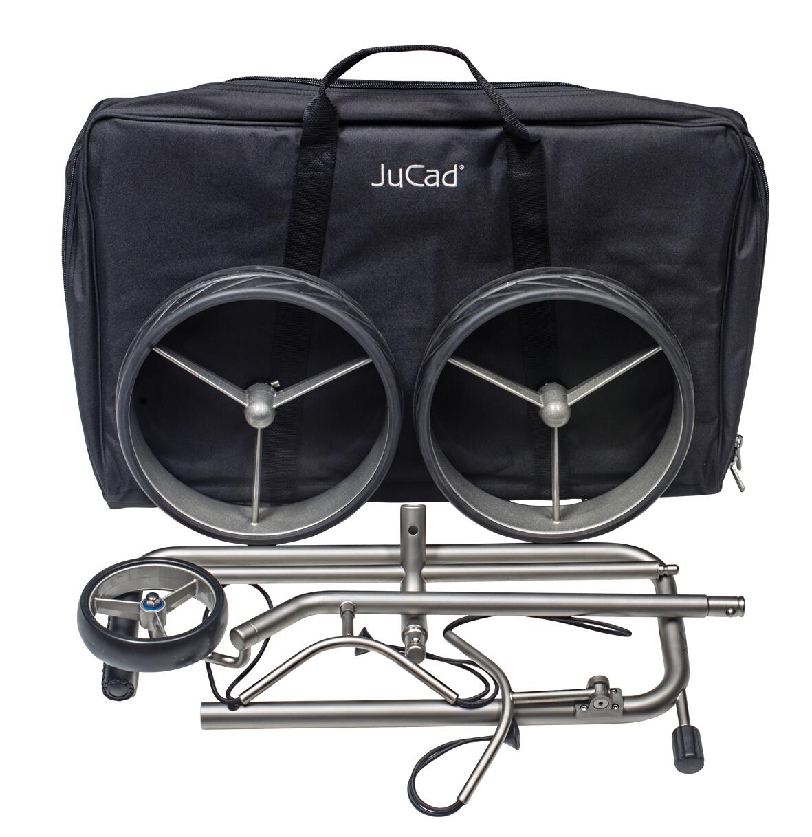 Wózek golfowy JuCad Acier Inoxydable 3-kołowy 3/4
