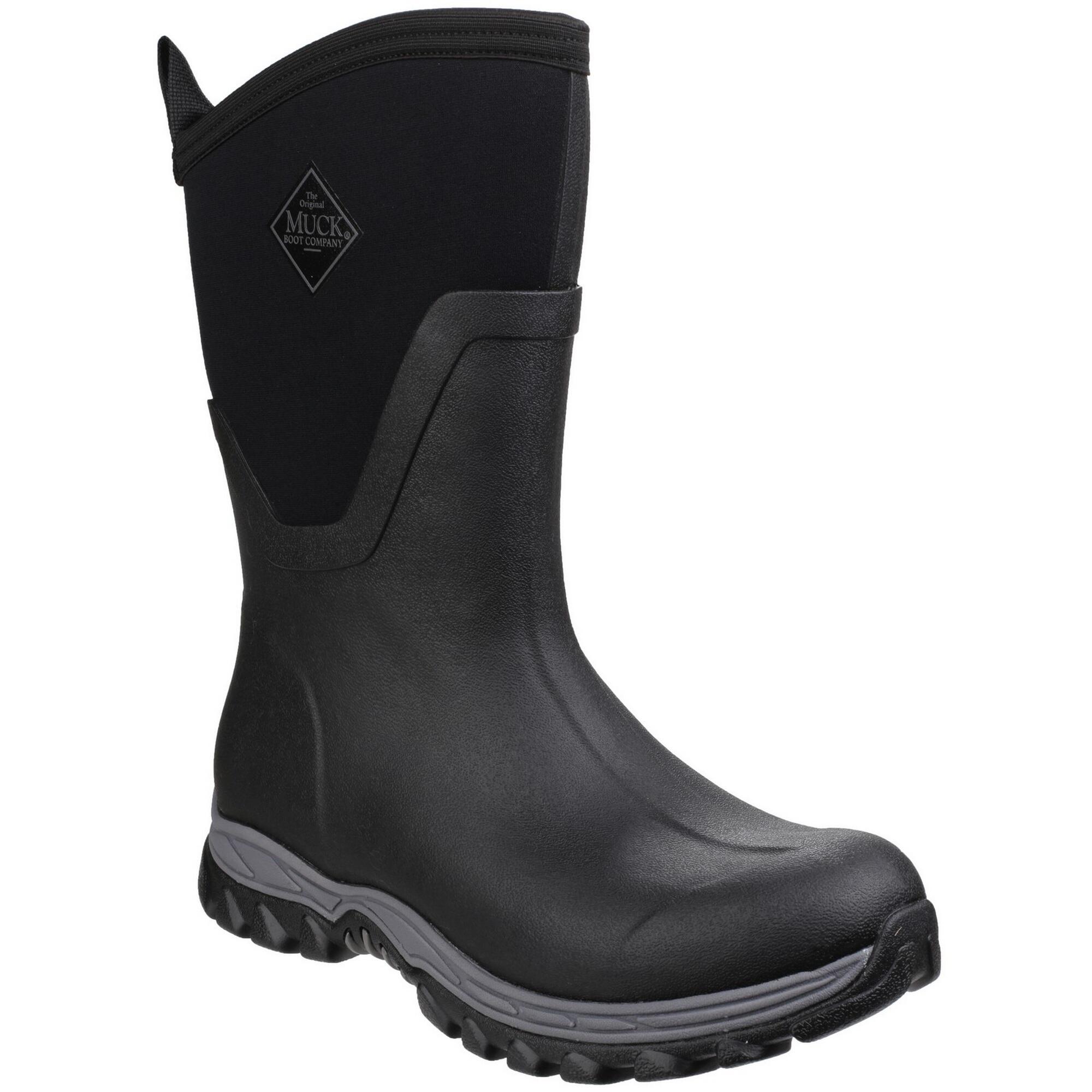 MUCK BOOTS Unisex Arctic Sport Mid Pull On Wellies (Black/Black)