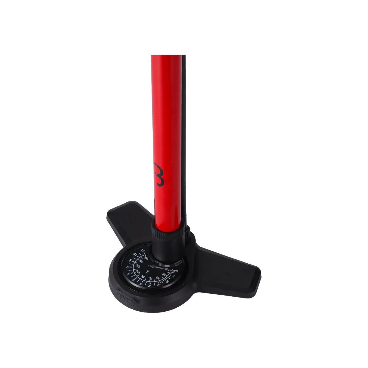 BBB AirBoost 2.0 Floor Pump (Max 160 psi / 11 bar) Red 5/7