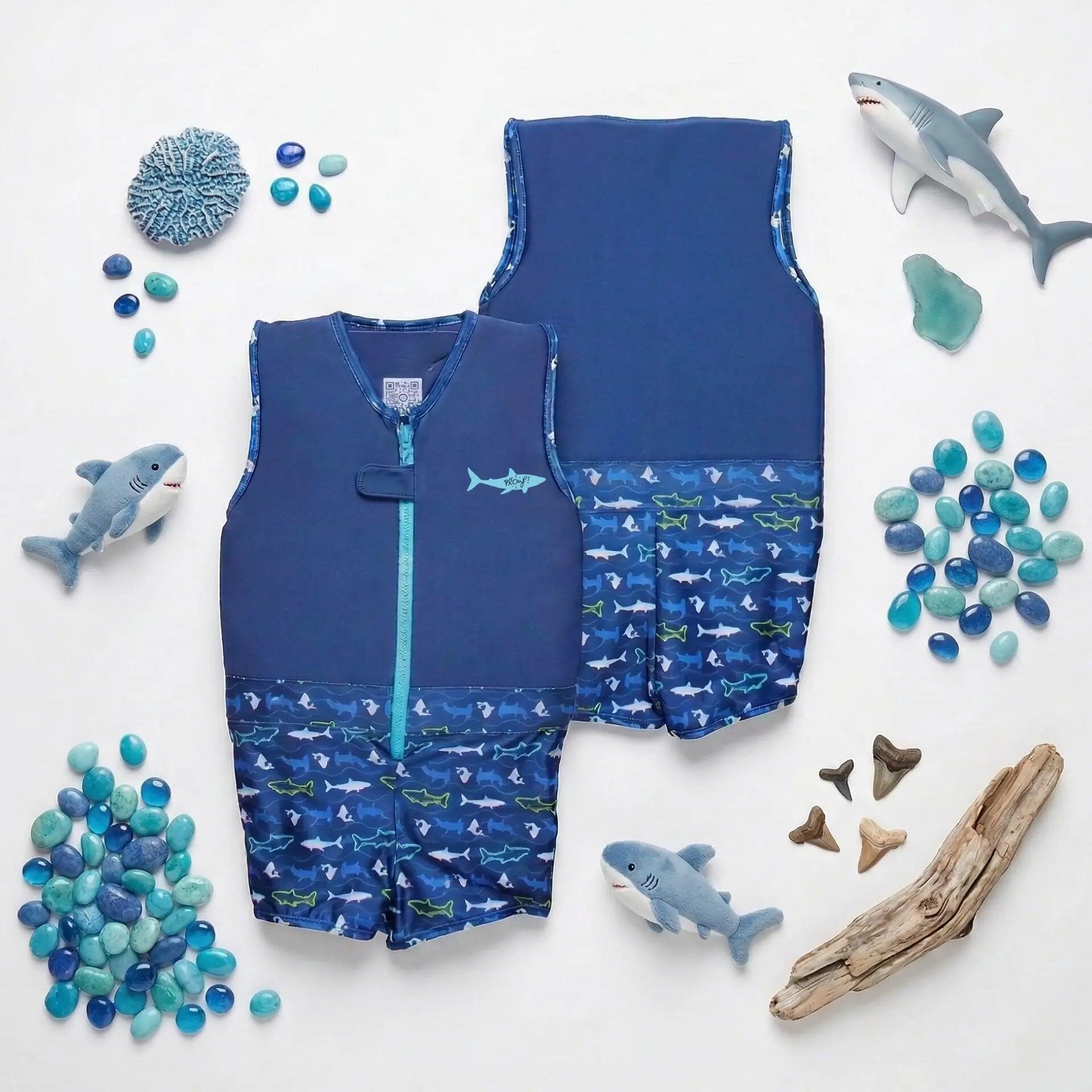 Maillot de bain flottant garçon  : Megalodon 3/5