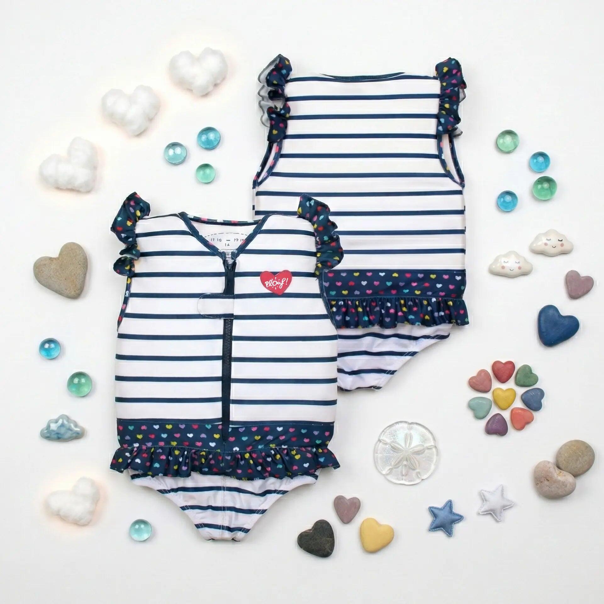Maillot de bain flottant fille : Cœur 4/4