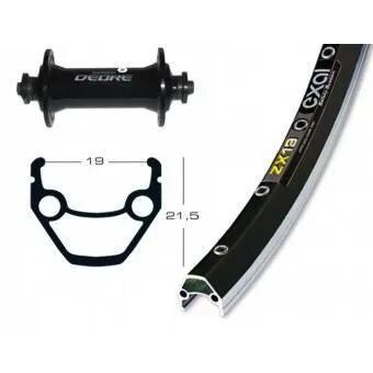 Bike-parts voorwiel 28x1.75 deore zwart snelspanner 36-gaats exal zx 19 ...