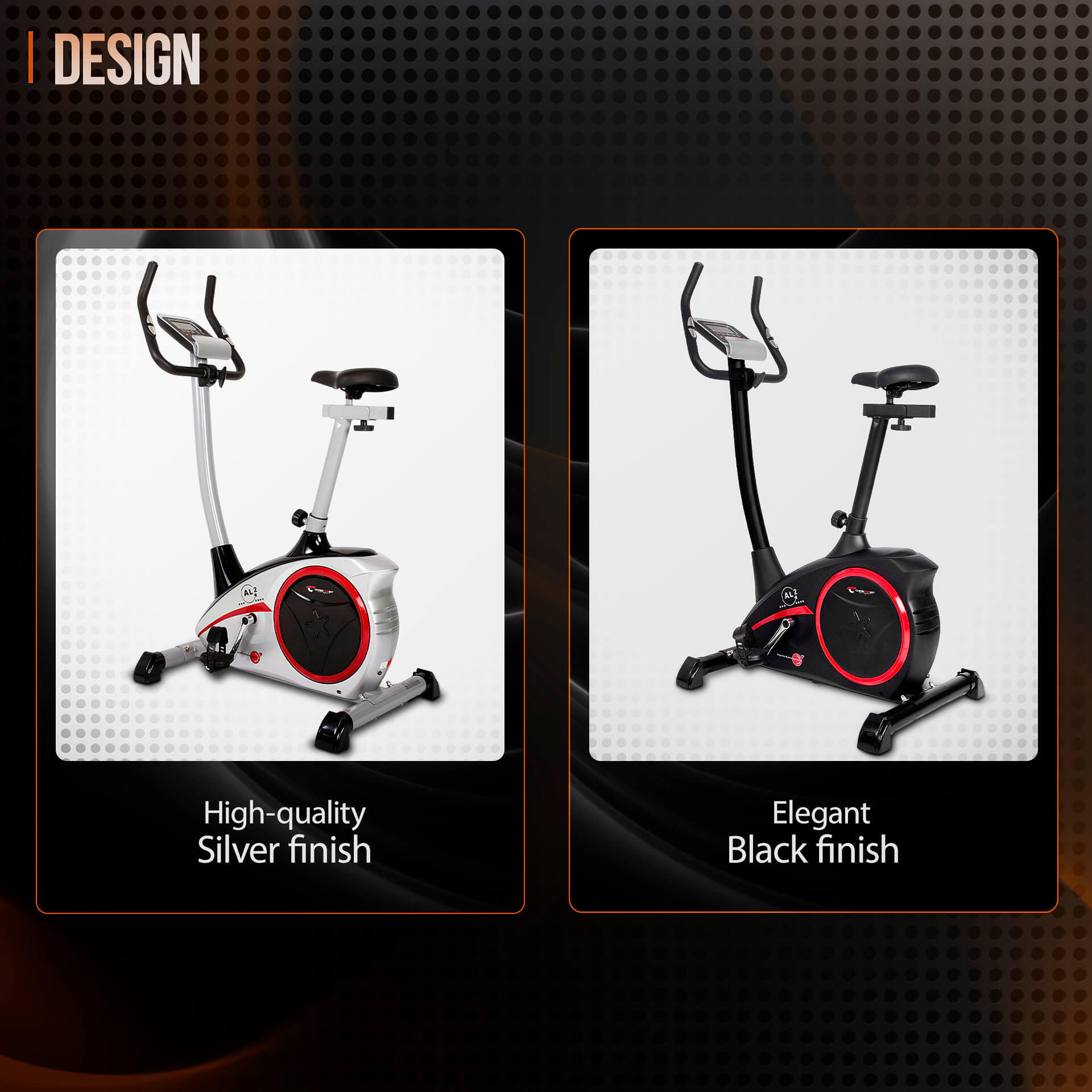 Vélo d'appartement - 9kg frein magnétique - inusable - 150kg - AL 2 - silber 4/8