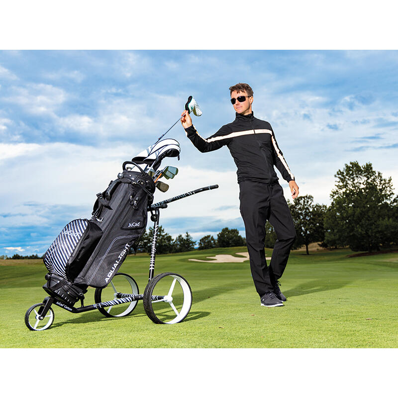 Carro de golf manual de 3 ruedas JuCad Carbon Zèbre 3K 3/6