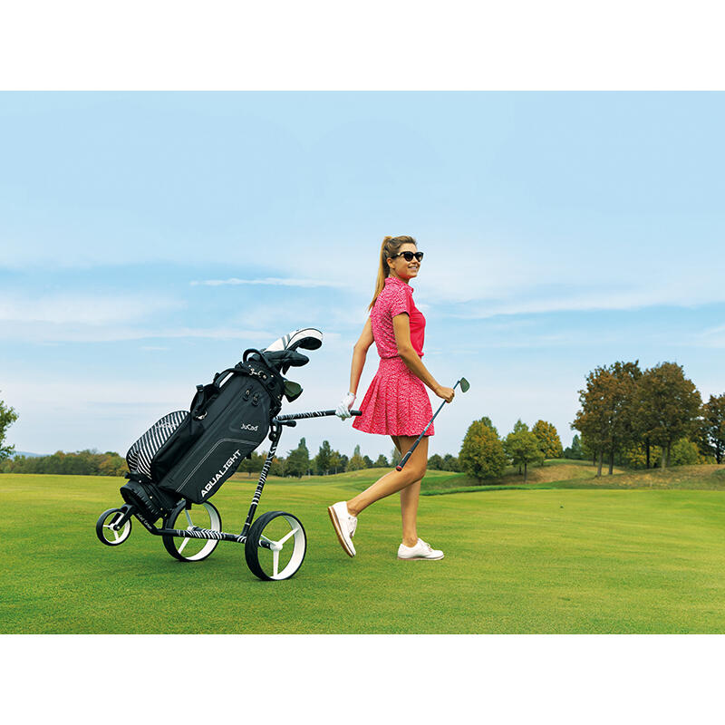 Carro de golf manual de 3 ruedas JuCad Carbon Zèbre 3K 2/6
