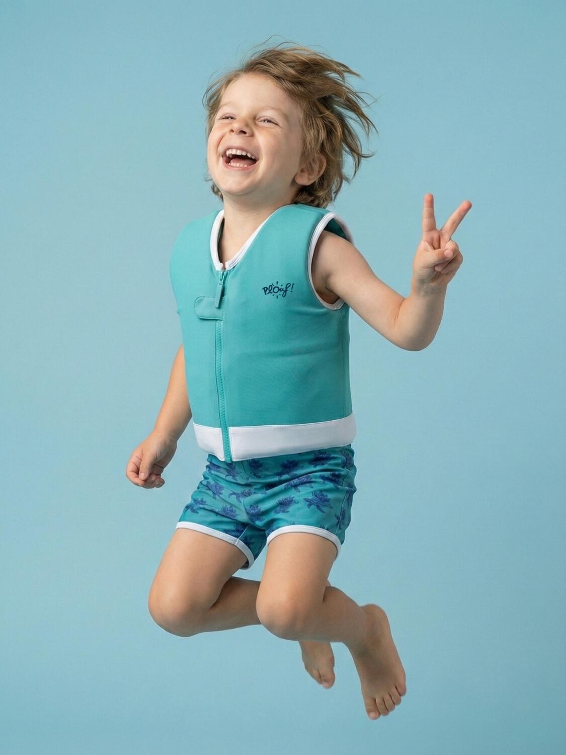 Maillot de bain flottant garçon  : Tortue 3/5