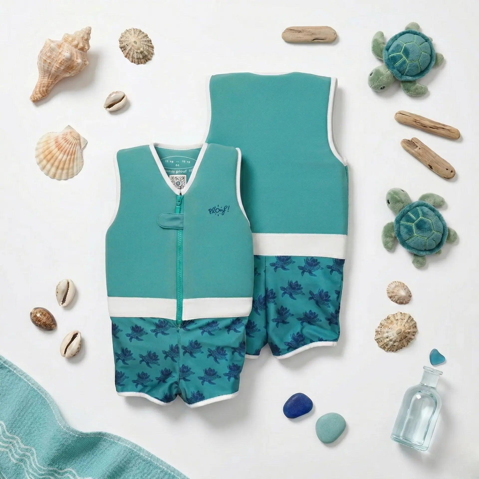 Maillot de bain flottant garçon  : Tortue 4/5