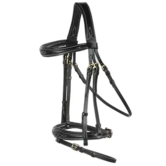 Horse bridles with combined noseband for horses Horze Sion