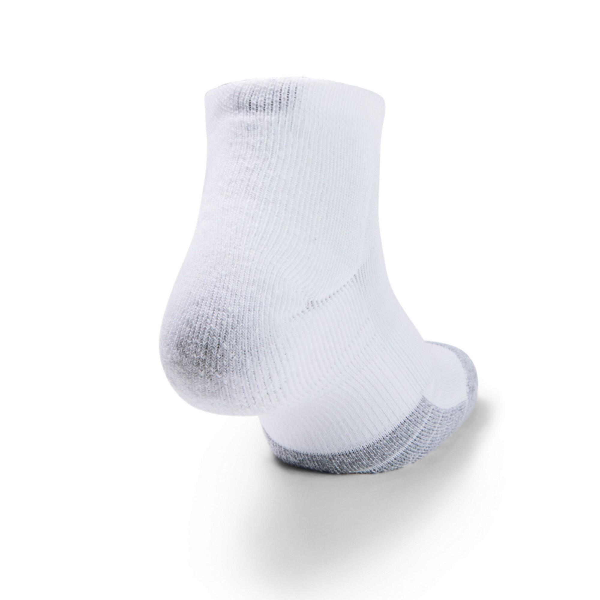 Mens HeatGear Socks (White/Steel Grey) 2/3