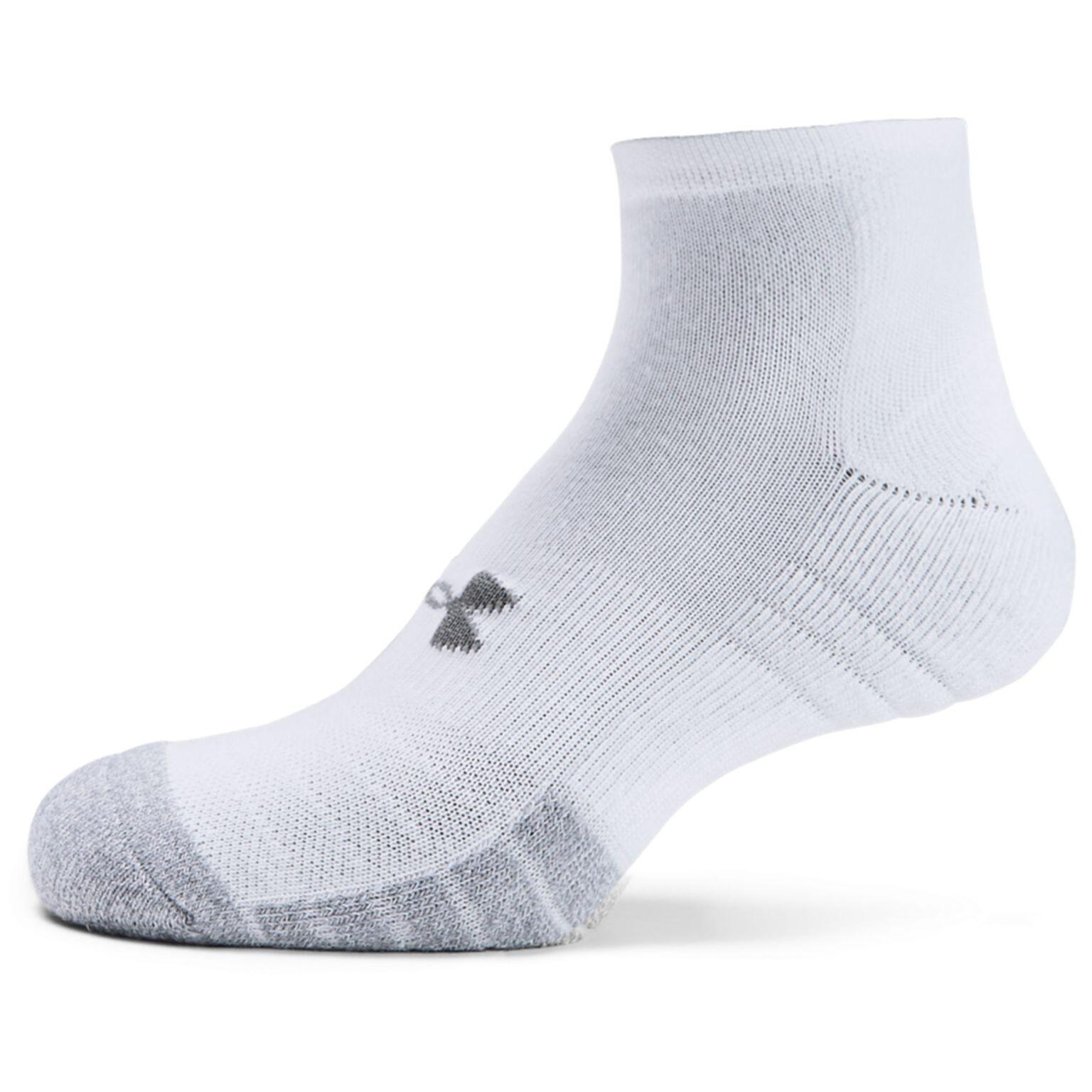 Mens HeatGear Socks (White/Steel Grey) 3/3