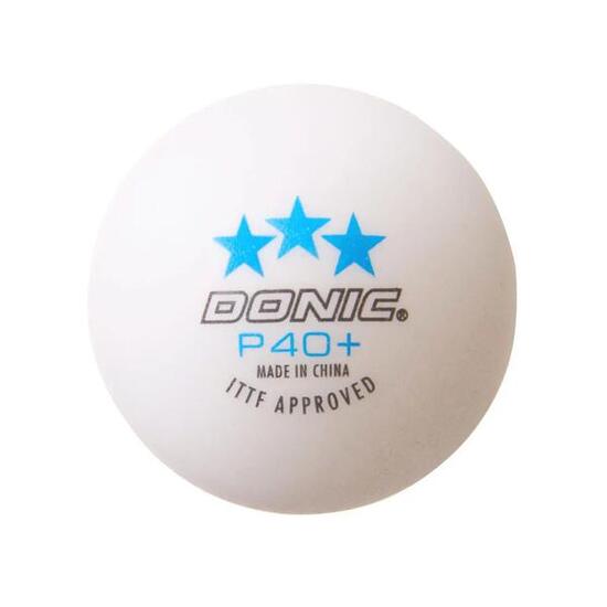 Lot de 3 balles de tennis de table Donic P40+*** (40 mm)