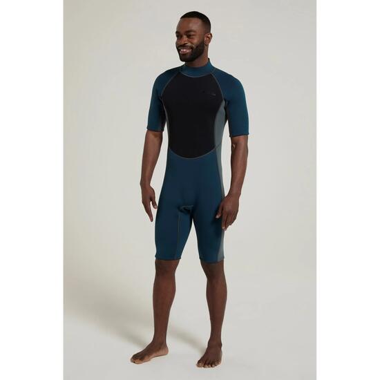 Herren Surfen Shorty Neoprenanzug 2,5 mm Flatlock-Nähte Rückenreißverschluss