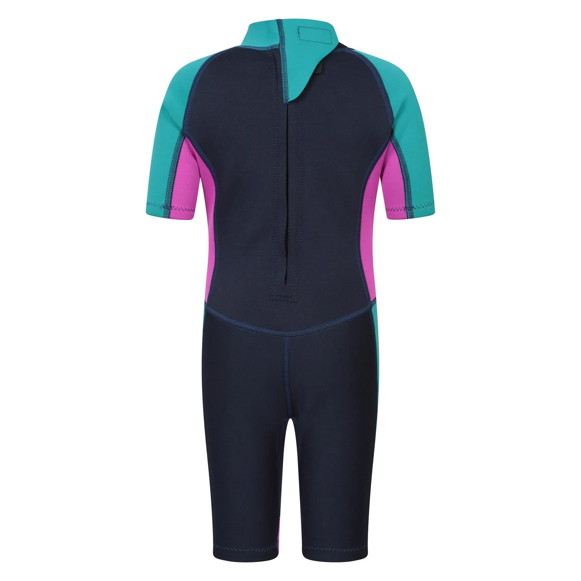 Combinaison de Surf Shorty Enfant Néoprène 2,5 mm Zip Easy Glide Col Réglable 3/7
