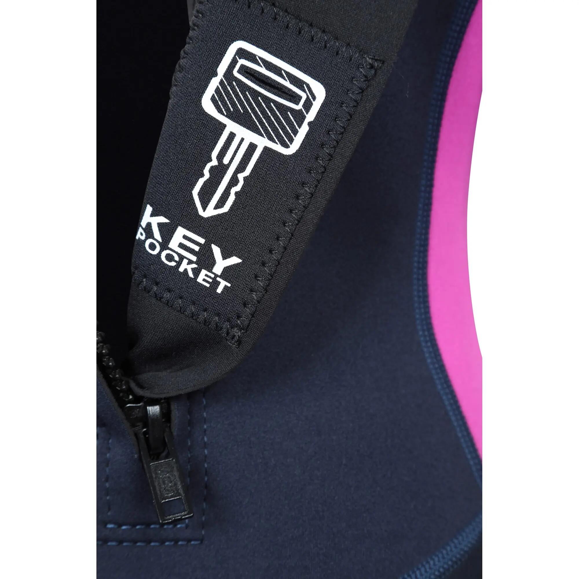 Combinaison de Surf Shorty Enfant Néoprène 2,5 mm Zip Easy Glide Col Réglable 7/7