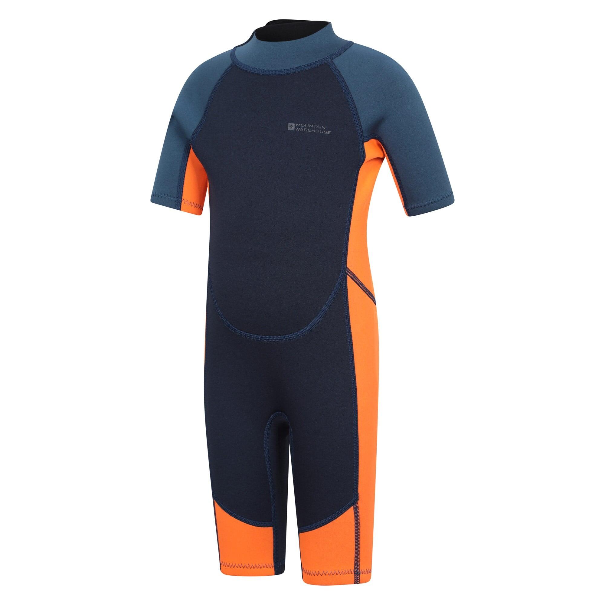 Combinaison de Surf Shorty Enfant Néoprène 2,5 mm Zip Easy Glide Col Réglable 4/7