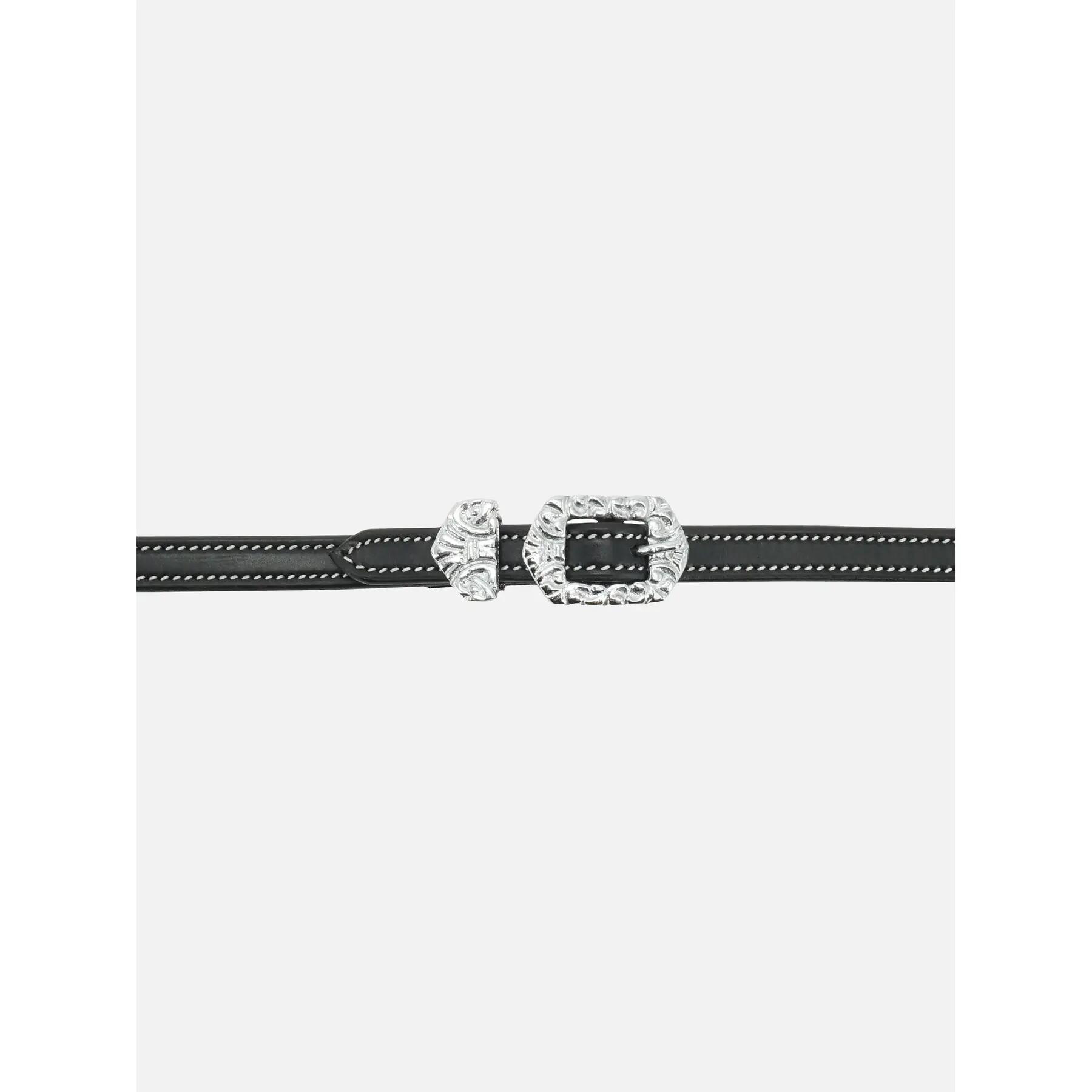Rênes pour cheval cuir Kieffer Isabella w.silver col.fittings 3/4