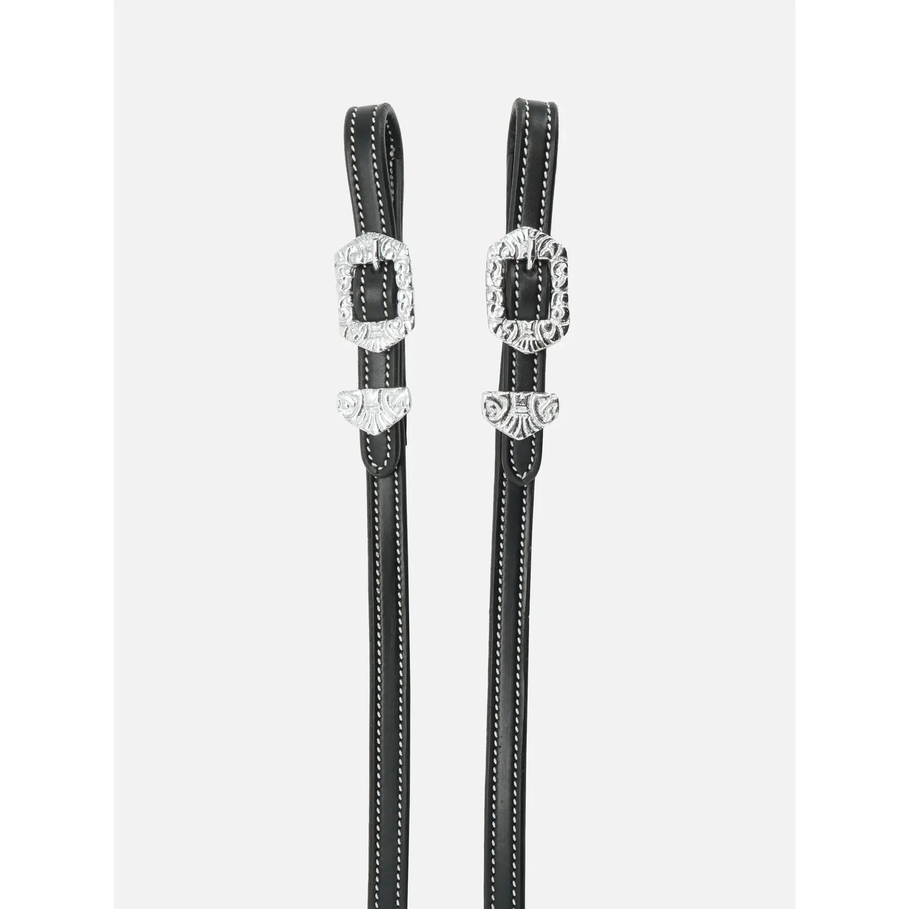Rênes pour cheval cuir Kieffer Isabella w.silver col.fittings 2/4