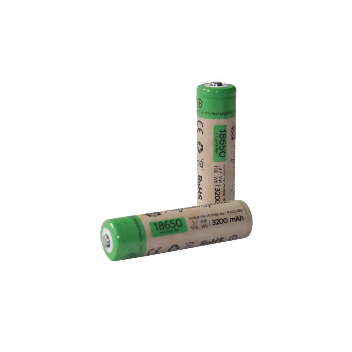 Pile avec broche Professor Optiken Accu Lilo 18650 3/5
