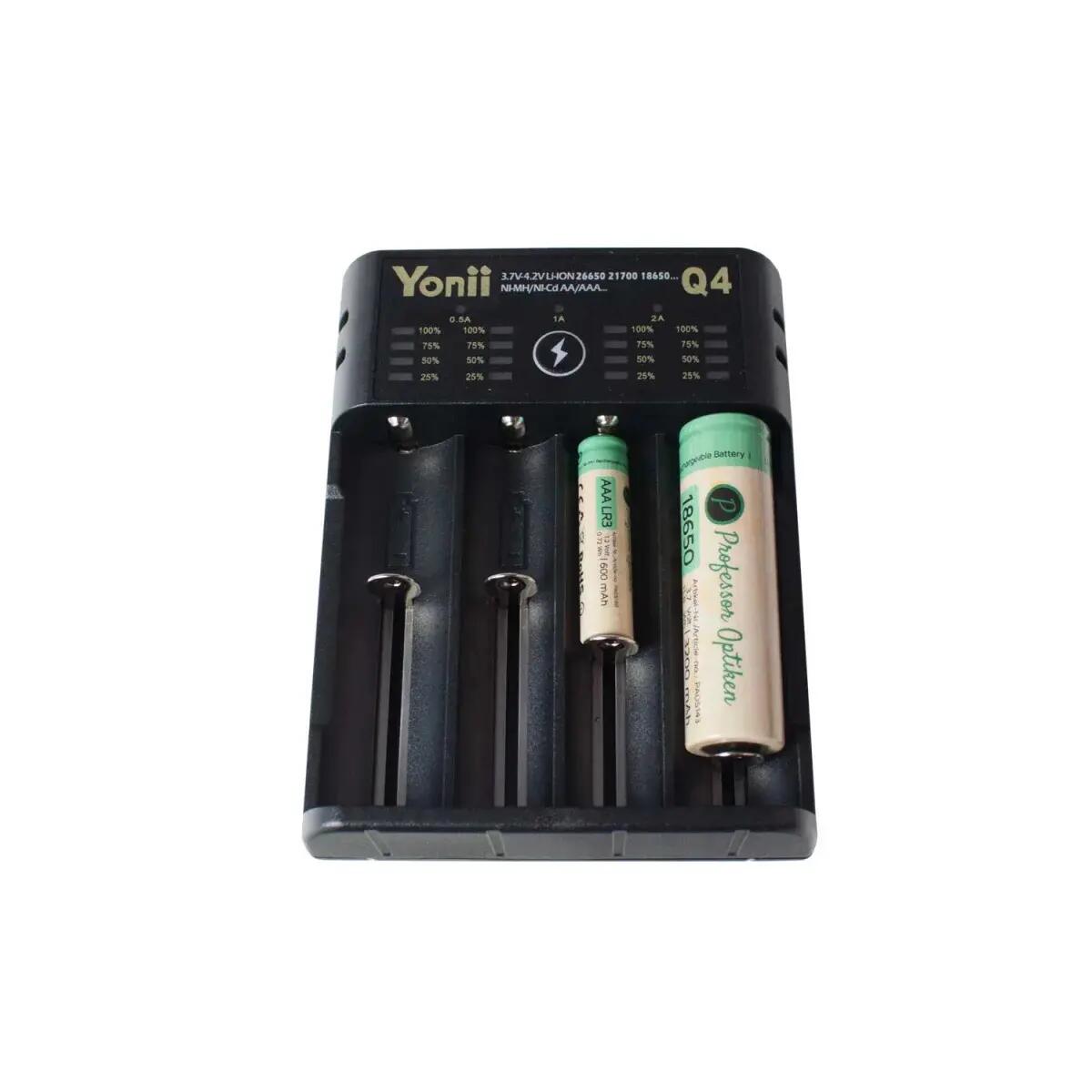 Caricatore di batterie universale Professor Optiken Accu Li-Ios Q4 2/4