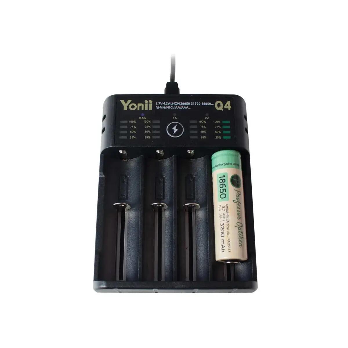 Caricatore di batterie universale Professor Optiken Accu Li-Ios Q4 4/4