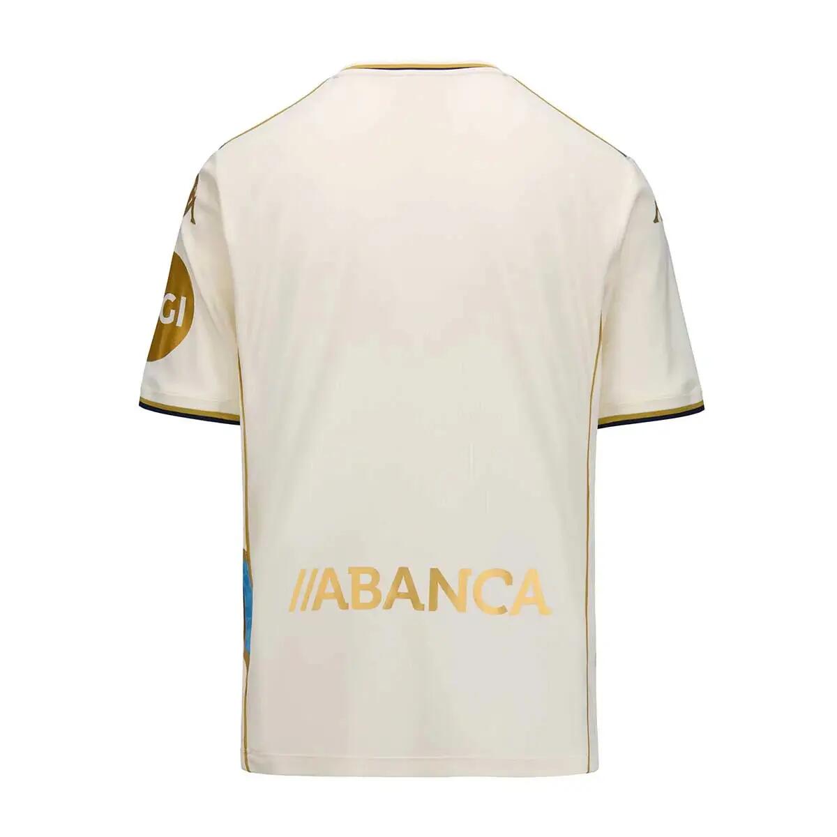 T-shirt da bambino in poliestere riciclato bianco da calcio 2/3