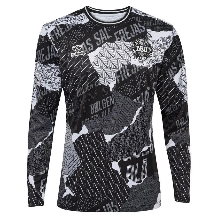 Tricou Prématch Hummel Manșă Lungă Danemarca 2023/24