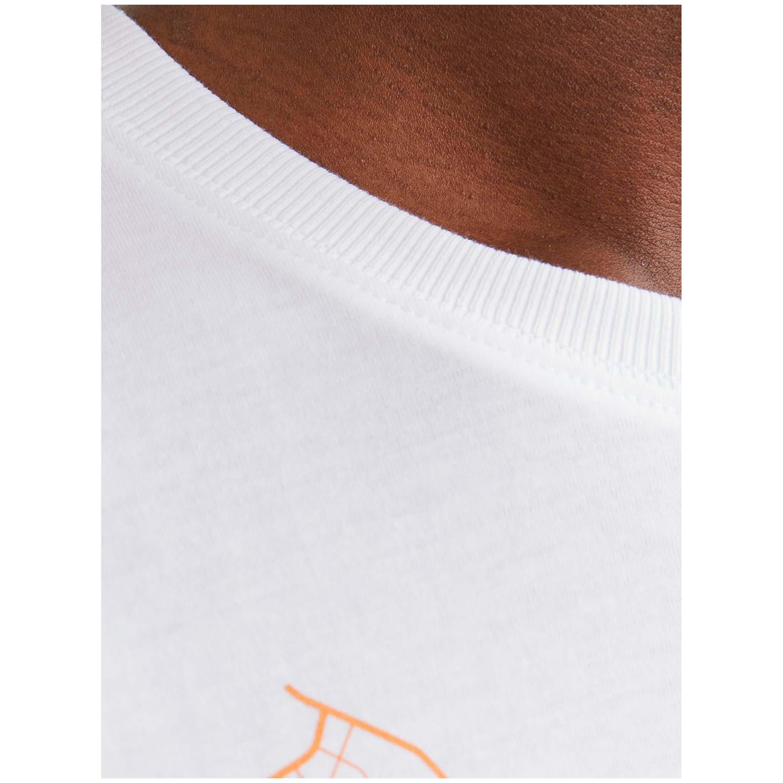 Camiseta de Manga Corta Hombre Jack & Jones LOGO TEE SS 12252376 Blanco 5/5