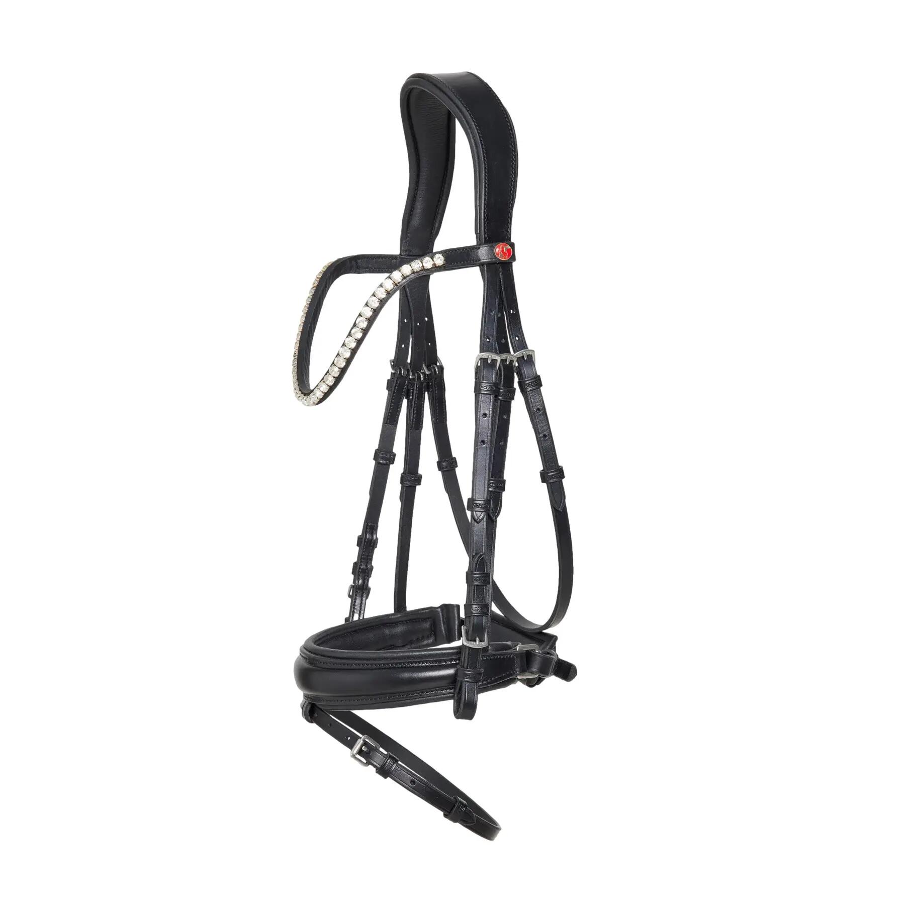 Bridon équitation Kieffer Victoria with square chrome buckles 1/5