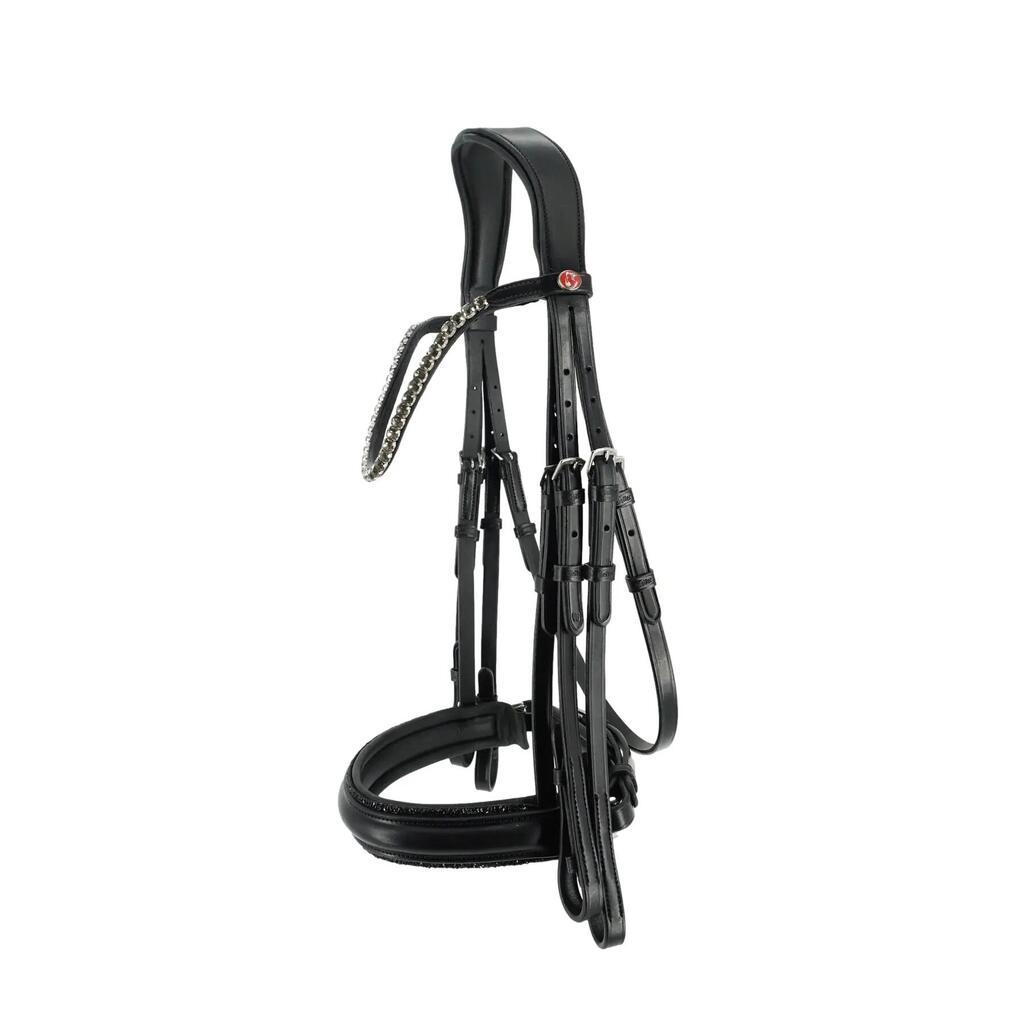 Riding bridle with chrome square buckles Kieffer Grace
