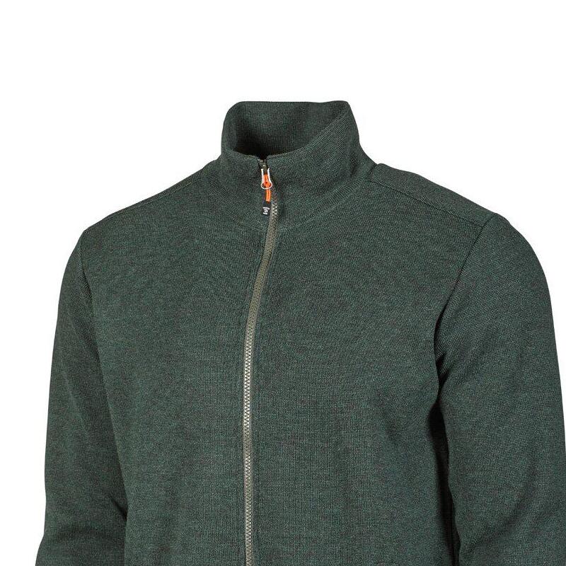 Cardigan Hadar Full Zip Rifle Green - laine mérinos fine - Vert 3/5